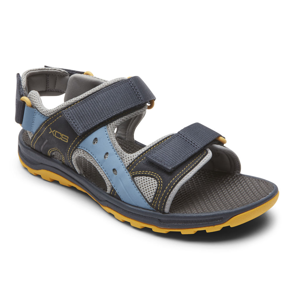 Rockport Mens Sandals Blue - Trail Technique Adjustable Velcro - UK 395-LRWDSU